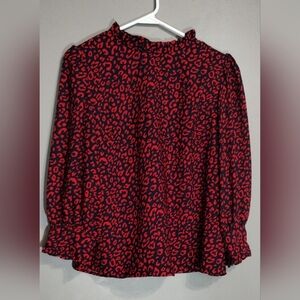 Scoop Leopard Print Blouse (L)